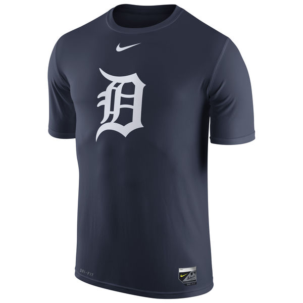 MLB Men Detroit Tigers Nike Authentic Collection Legend Logo 1.5 Performance TShirt  Navy
